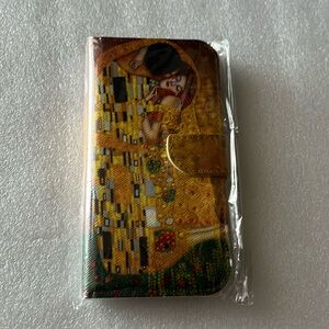 iPhone 13 Mini The Kiss Painting design phone case wallet New